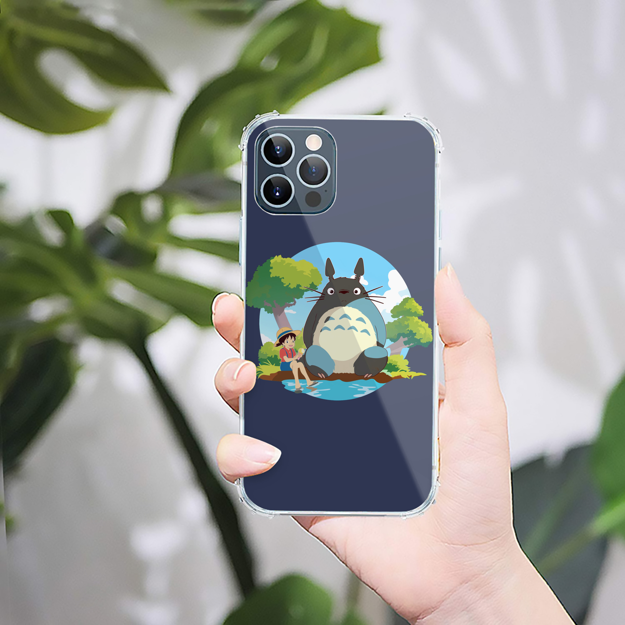 （画像用） となりのトトロ 草壁メイ 草壁サツキ My Neighbor Totoro Satsuki Kusakabe Mei Kusakabe 【iPhone 12シリーズ対応】透明スマホケース（クリアソフトケース）